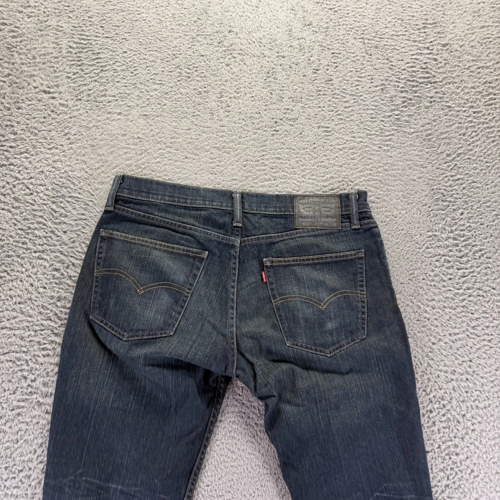 Levi's 511 Jeans Men 34x30 Blue Cotton Denim Straight Leg Faded Workwear Stretch